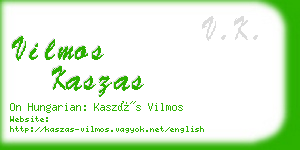 vilmos kaszas business card